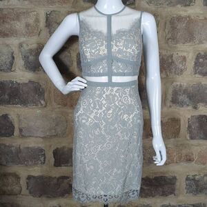 Mystic Los Angeles Gray Lace Cutout Mini Dress‎ Woman's Small HOCO Feminine